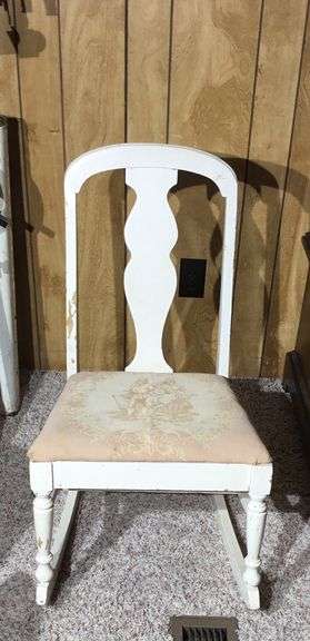 Embroidered Rocking Chair 30”T - Sherwood Auctions