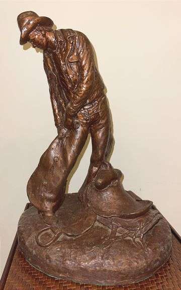 "Taking the Rough Off" 15” Tall Statue by Michael Garman