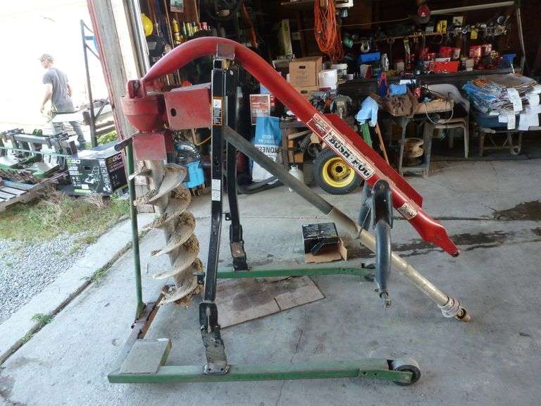 Bush Hog 3pt Post Auger w/ 12” Bit & Shopbuilt Transport