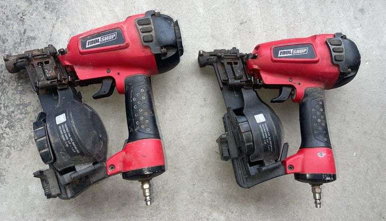 Two Pneumatic 1-3/4” Coil Roofing Nailers-functional