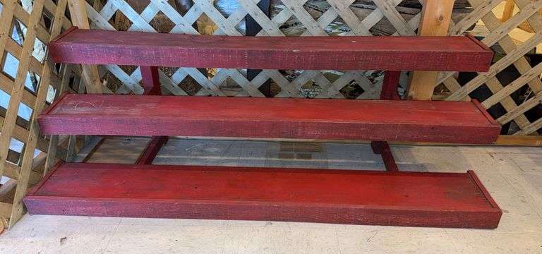 Wooden Display Risers/Shelves (18”T,53”W,19”D)