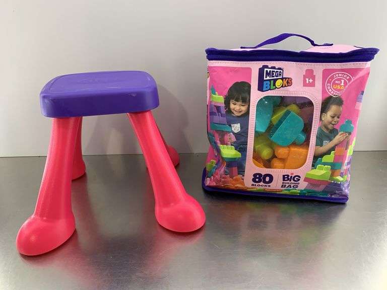 V-Tech Stool And Mega Blocks - Sherwood Auctions