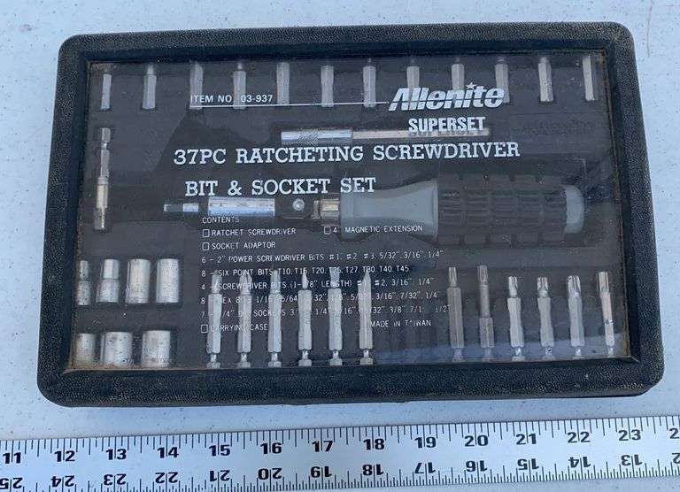 Allenite 37 Pc. Ratcheting Screwdriver Bit & Socket Set, Missing 2 ...