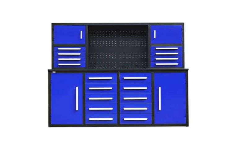 Unused 2025 7 FT Work Bench with 18 Drawers. 86*23*39 inch.Packed in Plastics.Drawers with lock and 