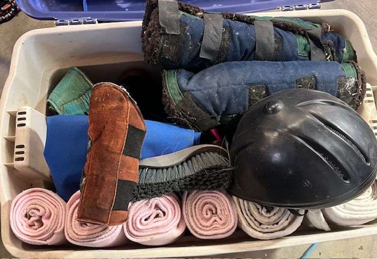 Horse Blankets, Riding Helmet, supplies