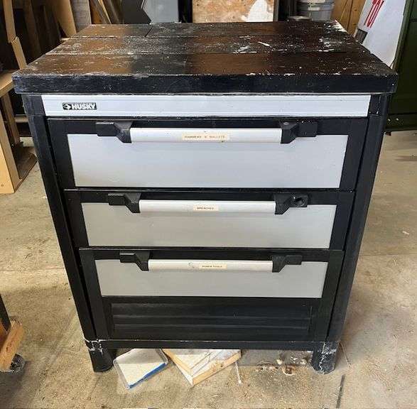 Husky Garage Cabinet W/ Wood Top