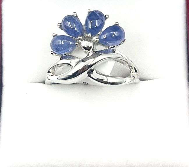 Sterling Silver Natural Tanzanite (0.60ct) Ring