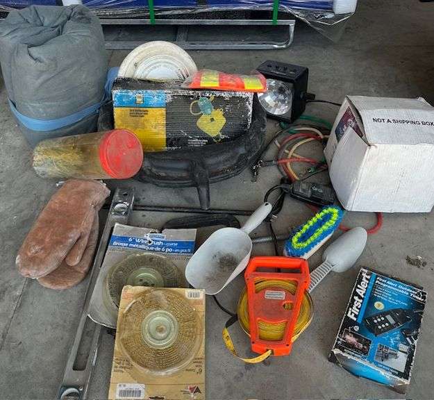 Miscellaneous- Alternator, oil pan, flood light, level, etc