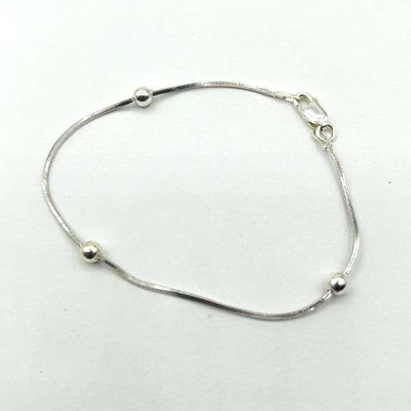 Sterling Silver Three ball Bracelet