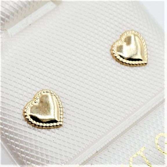 14KT Yellow Gold Heart Shape Earring