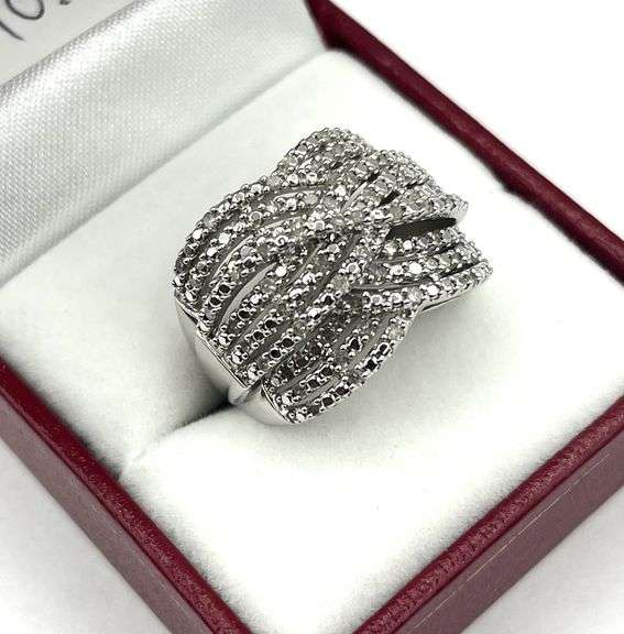 Sterling Silver Natural Diamond (0.50ct) Ring