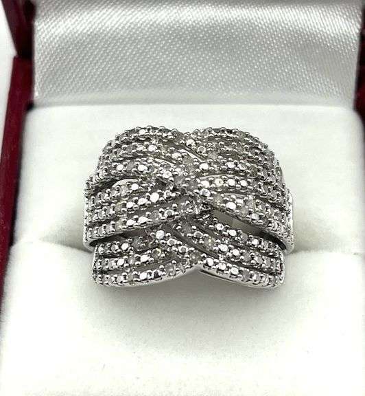 Sterling Silver Natural Diamond (0.50ct) Ring