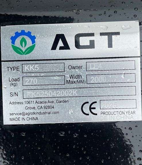 UNUSED 2025 AGT KK5 47inch Rotary Tiller 3pt Tractor