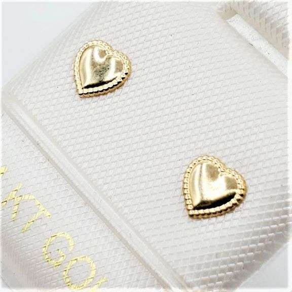 14KT Yellow Gold Heart Shape Earring