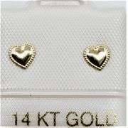 14KT Yellow Gold Heart Shape Earring