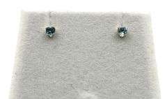 14KT Yellow Gold Natural Blue Topaz Earring