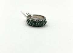 Sterling Silver Natural Emerald (1ct) Ring