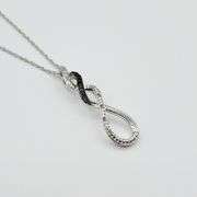Sterling Silver Natural Dimond (0.03ct) Pendant with Sterling Silver Chain