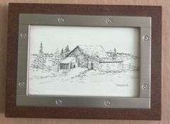 Sketched Farmhouse 8X6