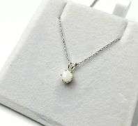 Sterling Silver Opal Pendant with Sterling Silver Chain