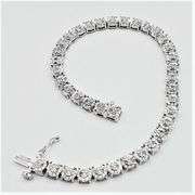 Sterling Silver Natural Diamond (0.10ct) Bracelet