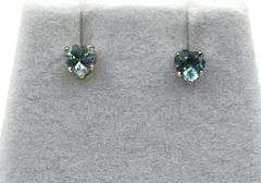 14KT Yellow Gold Natural Blue Topaz Earring