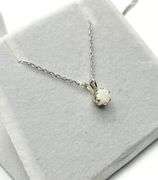 Sterling Silver Opal Pendant with Sterling Silver Chain