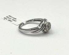 Sterling Silver Natural Diamond (0.11ct) Ring
