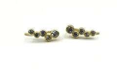 Gold Plated Sterling Silver CZ Earrings
