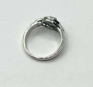 Sterling Silver Natural Blue Topaz (0.40ct) with CZ (0.20ct) Ring