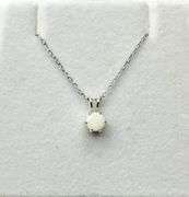Sterling Silver Opal Pendant with Sterling Silver Chain