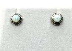Sterling Silver White Opal (1.62ct) Earrings