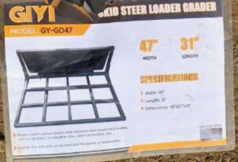 UNUSED 2025 GIYI 47" Land Leveler_ Skid Steer