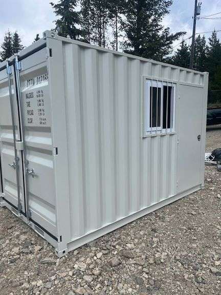 Unused 2025 12' Container. With 1 Door & 1 Window.
