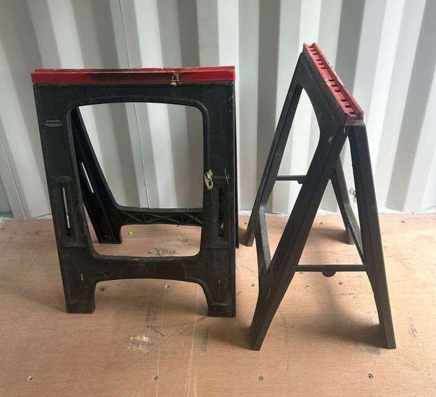 Foldable Saw Horses -  Plastic QTY 2