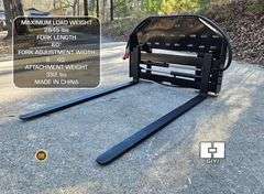 UNUSED 2025 GIYI Hydraulic Slide Forks 60" Skid Steer