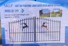 UNUSED 2025 14FT Bi-Parting Iron Gate "DEER"