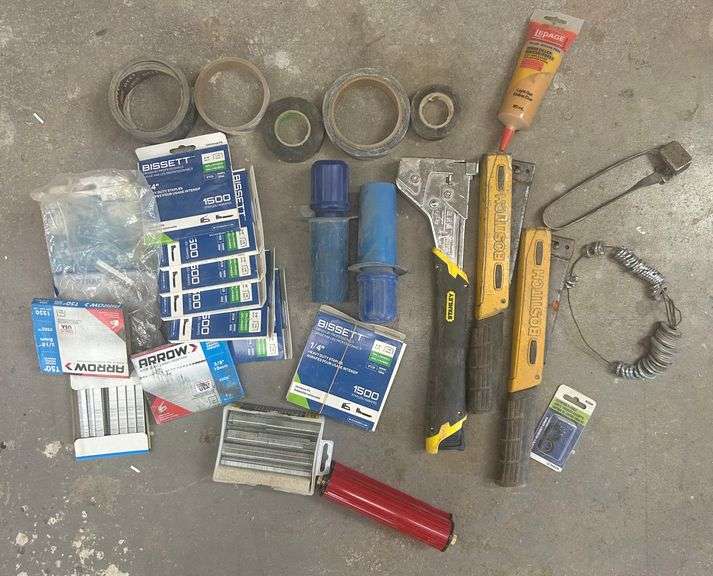 Heavy Duty Staples+Hammer Staplers+Tape