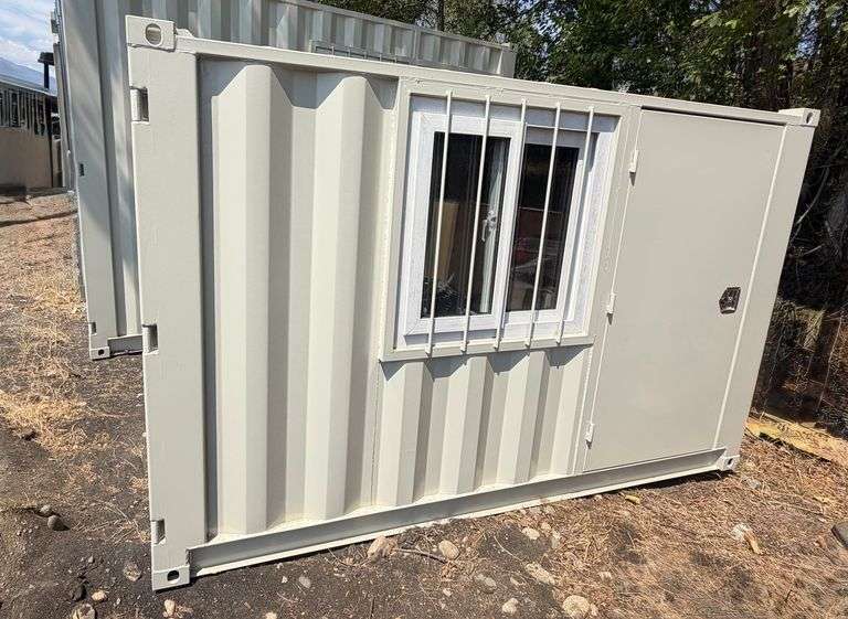 8' Storage Container with 1 Window +1 Door 8’L x 7’ 2”H x 6’8”W in SC08-1D~New!