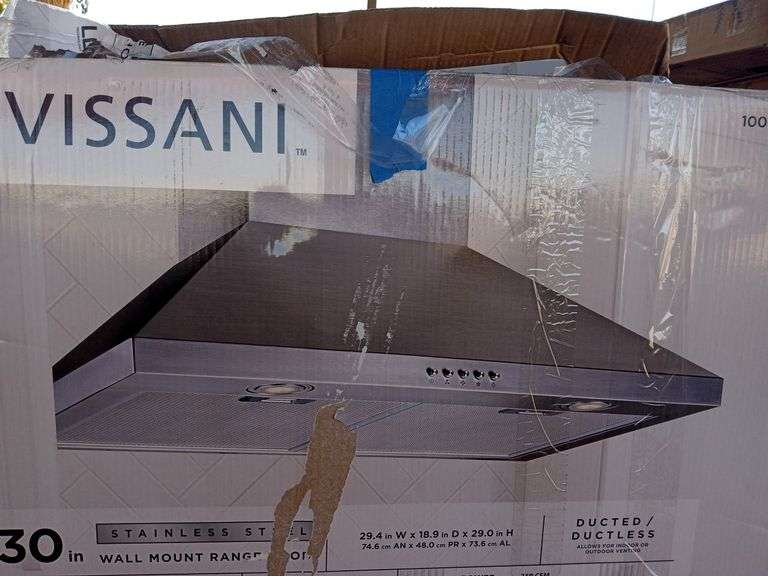 Vissani 30 Inch Wall Mount Range Hood Sierra Auction Management Inc