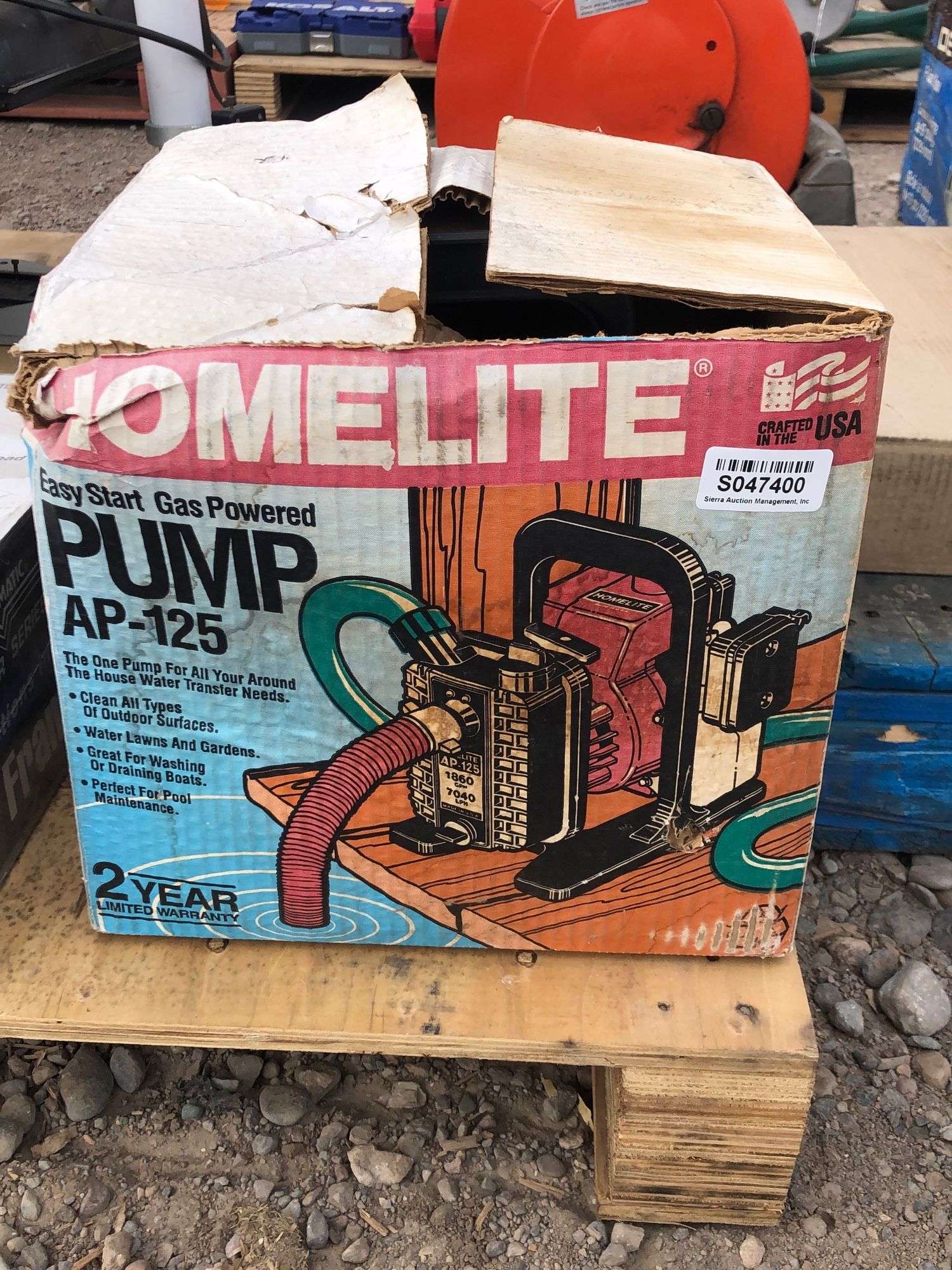 Homelite EasyStart Gas Powered Pump AP-125 - Sierra Auction 