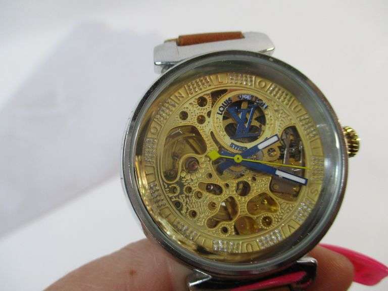 Marked Name Brand Watch w/Aftermarket Leather Bands Sierra Auction