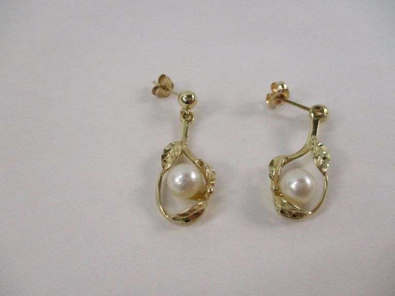 14K YG Opal and Morganite Duo Earrings main image 1
