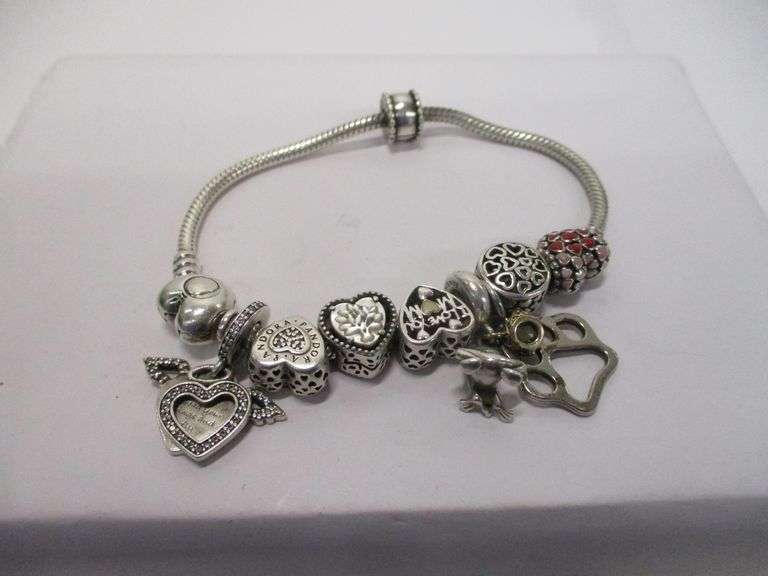 Pandora Sterling Silver Charm Bracelet 36 Grams