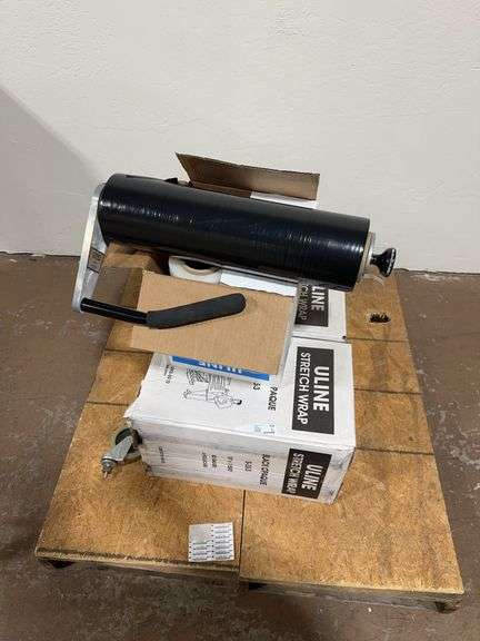 (P) With Rolls Of Shrink Wrap ￼& Hand Shrink Wrap Tool