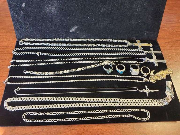 1 (Qty) Bag Of 925 Stamped Jewelry And Costume Jewelry