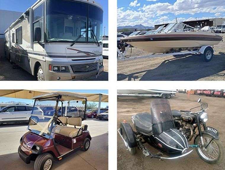 6799 - Phoenix & Tucson Boats, RV's, Motorcycles, & Carts Auction - December 19, 2025