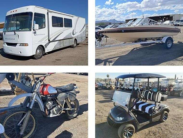 6825 - Phoenix & Tucson Boats, RV's, Motorcycles, & Carts Auction - January 30th, 2026