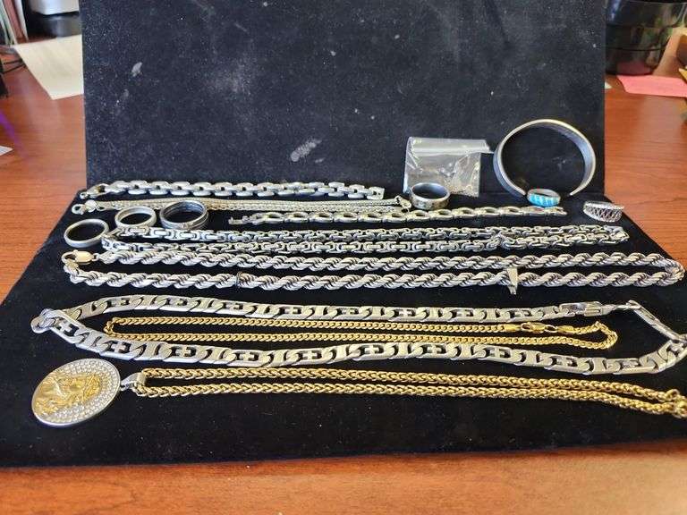 1 (Qty) Bag Of Assorted Costume Jewelry,  Some Stamped 925