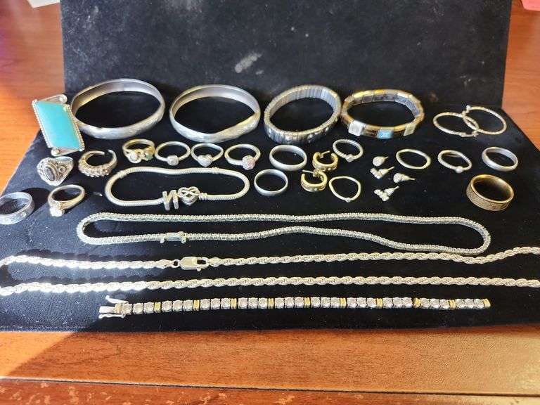 1 (Qty) Bag Of 925 Stamped Jewelry And Costume Jewelry